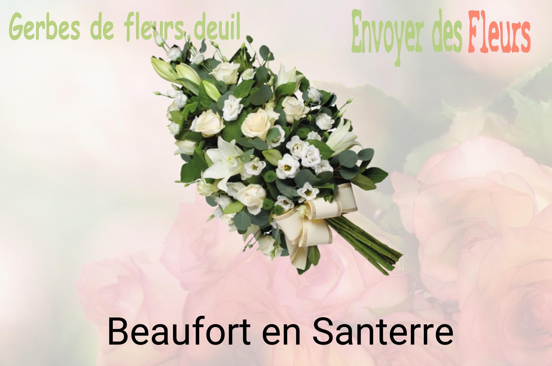 Gerbe de fleurs de deuil livrée à Beaufort-en-Santerre